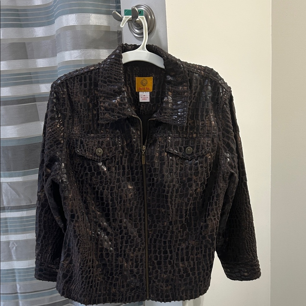 Ruby Rd. Women’s Textured Brown Jacket